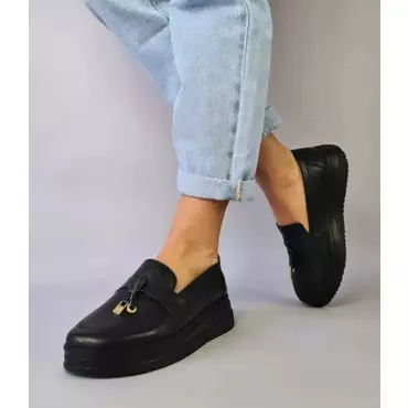 Pantofi casual Piele Naturala Negri Ody